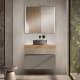 Mueble de baño con encimera de madera 10 cm de altura en color Roble Costa con cajonera Visobath Nomad Principal 1