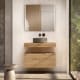 Mueble de baño con encimera de madera 10 cm de altura en color Roble Costa con cajonera Visobath Nomad Principal 4