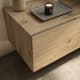 Mueble de baño con encimera de madera 10 cm de altura en color Roble Costa con cajonera Visobath Nomad Detalle 6