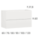 Mueble de baño fondo reducido 37.8 cm Campoaras Aqua Croquis 30