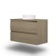 Mueble de baño color madera laminada con encimera de madera Bruntec Vilma Principal 1
