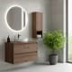 Mueble de baño color madera laminada con encimera de madera Bruntec Vilma Principal 4