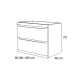 Mueble de baño con encimera de piedra compacta Avila Dos Loop Croquis 4