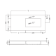 Lavabo encastrado Coycama Ambar Croquis 4