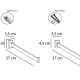 Toallero de baño barra perpendicular Mediterránea del baño Link/Top Croquis 2