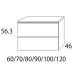 Mueble de baño con encimera de DMF Compatech Visobath Granada Croquis 15