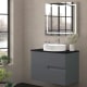 Mueble de baño con encimera piedra compactada negra Bruntec Lia colores Principal 5