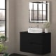 Mueble de baño con encimera piedra compactada negra Bruntec Lia colores Principal 2