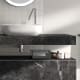 Mueble de baño con encimera de madera 10 cm de altura con cajonera Visobath Nomad monocolor Detalle 4