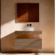 Mueble de baño con encimera de madera 10 cm de altura con cajonera Visobath Nomad monocolor Principal 2