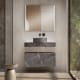 Mueble de baño con encimera de madera 10 cm de altura con cajonera Visobath Nomad monocolor Principal 2