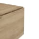 Mueble de baño con encimera de madera 10 cm de altura con cajonera Visobath Nomad monocolor Detalle 7