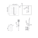 Conjunto de ducha empotrado Imex Málaga Croquis 4