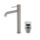 Pack Grifo de lavabo caño alto Imex Génova + Válvula click-clack Principal 4