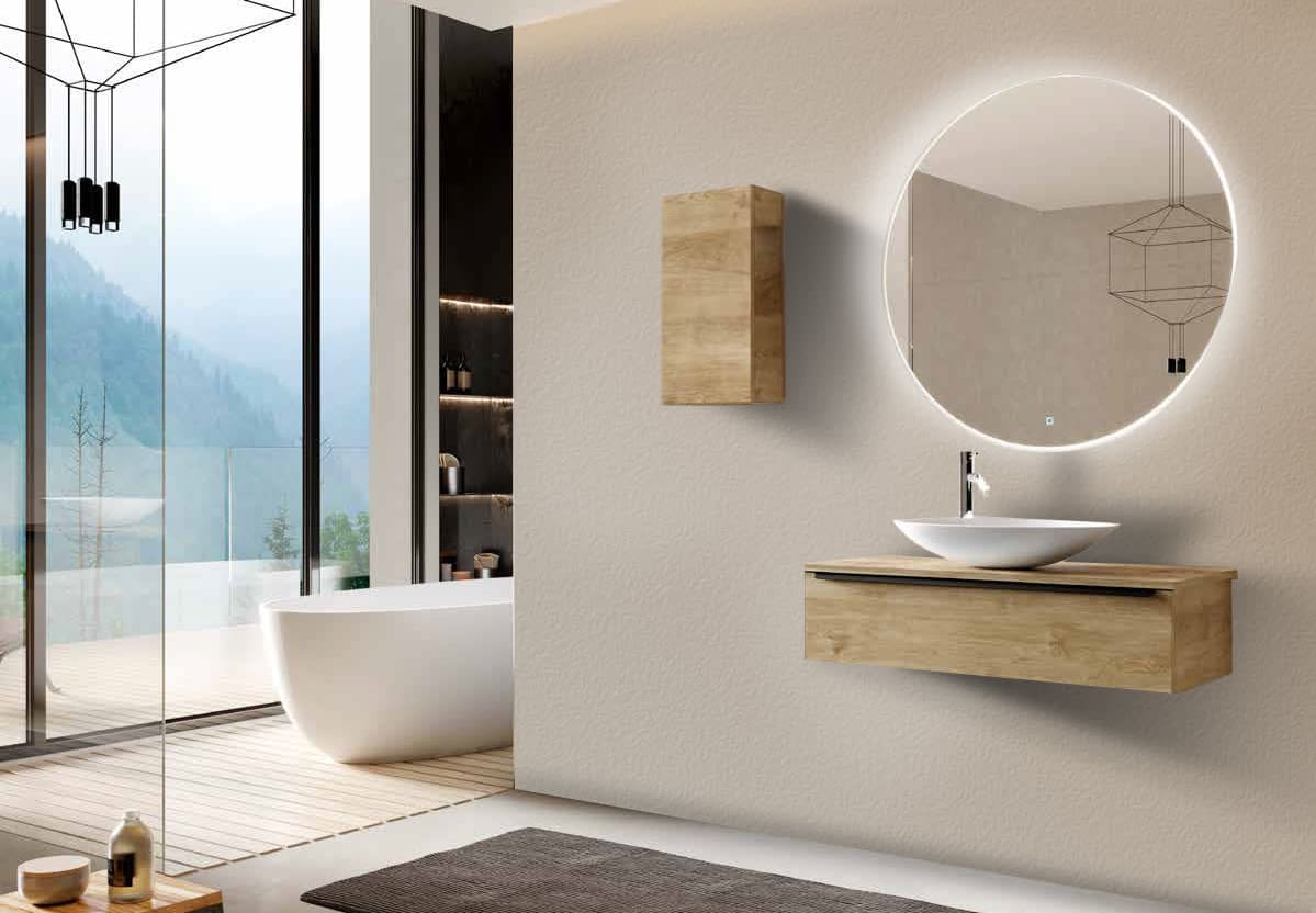 Mueble de baño con encimera de madera Coycama Landes Principal 0