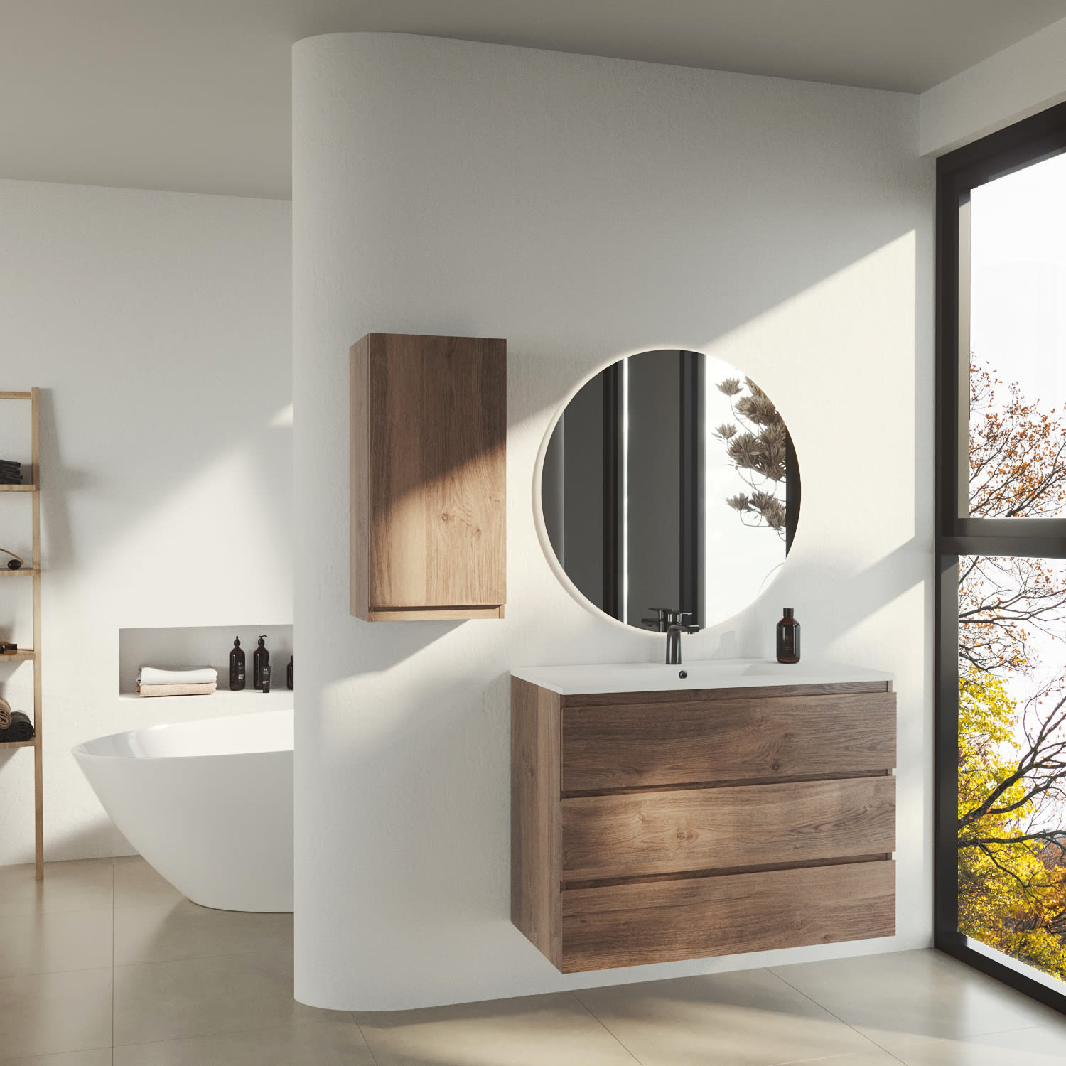 Mueble de baño color madera Bruntec Vilma Principal 0