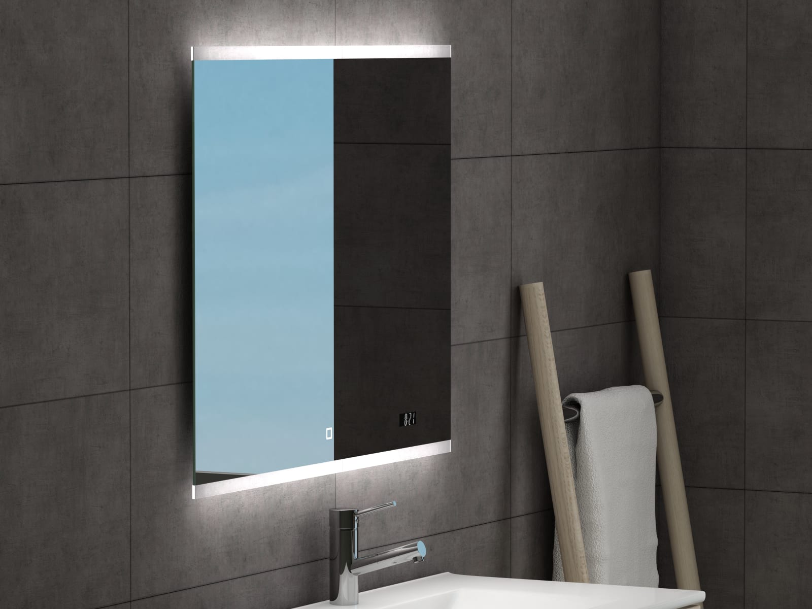 Espejo de baño con luz LED Coycama Spoty Principal 0