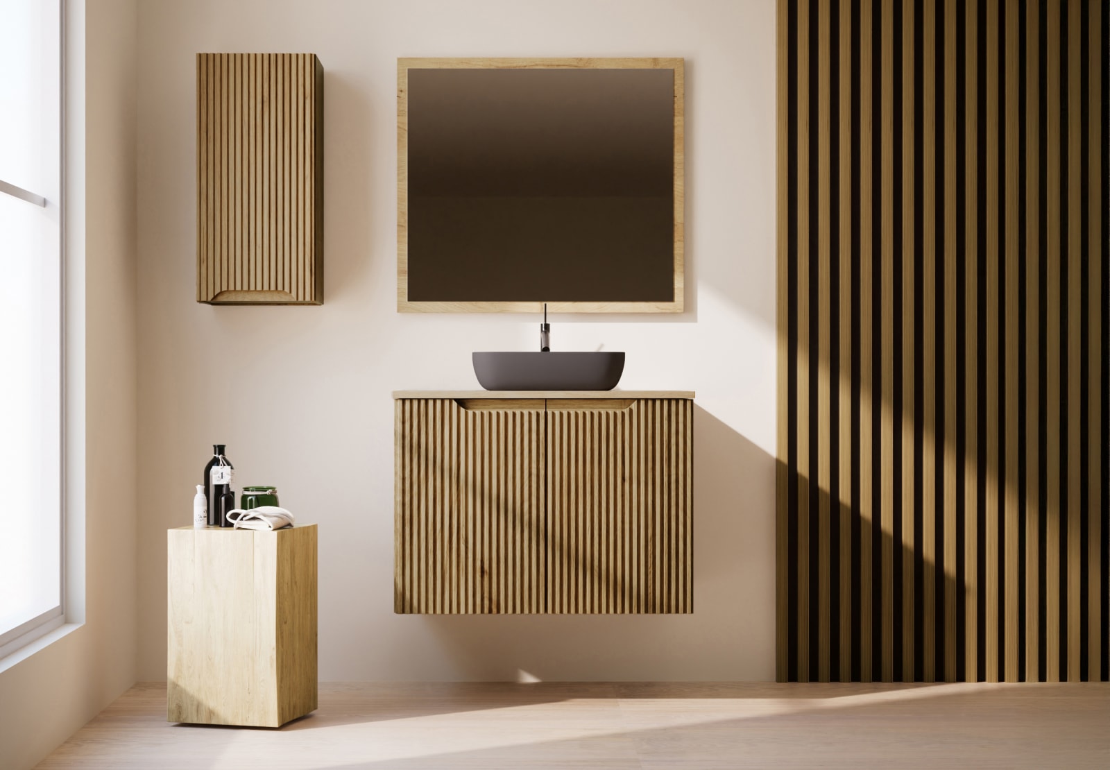 Mueble de Baño de madera maciza a Medida con encimera Bruntec Alpes 14 Principal 0