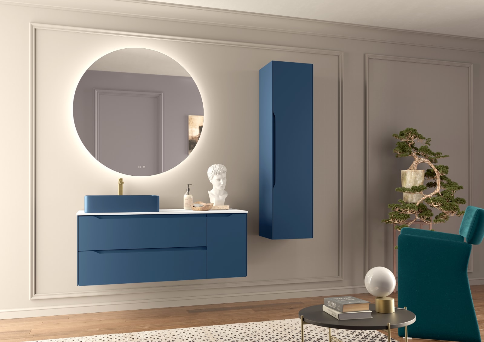 Mueble de baño Coycama Cenit con encimera de solid surface Principal 0