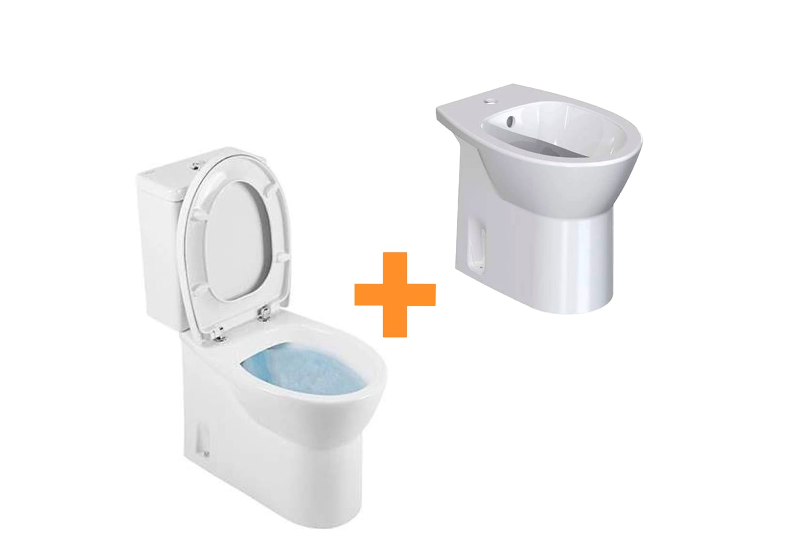 Pack inodoro + bidé Unisan Sanindusa Easy Principal 0