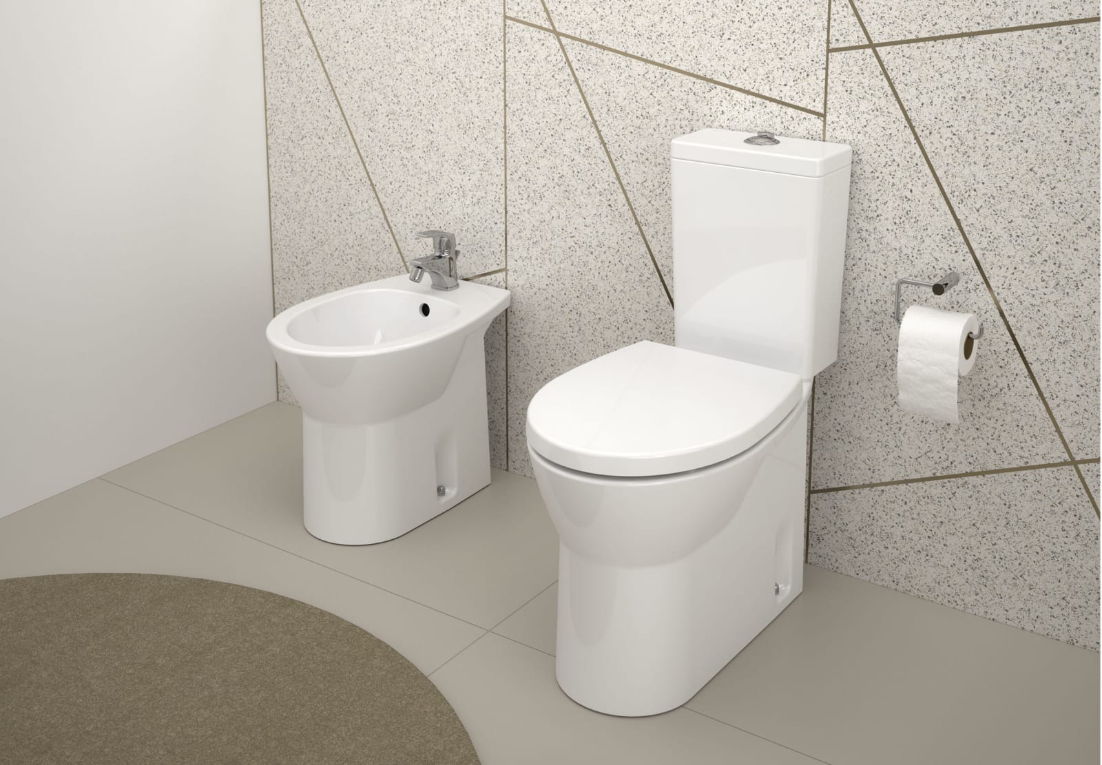 Pack inodoro + bidé Unisan Sanindusa Easy Principal 0