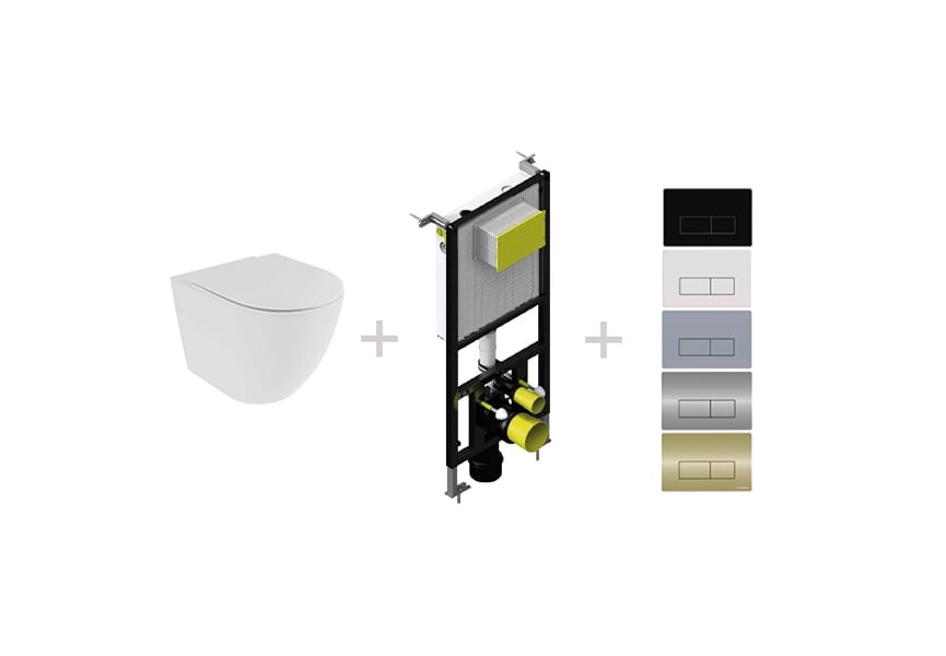 Pack inodoro + cisterna empotrada + pulsador Fossil Natura Elba Principal 0