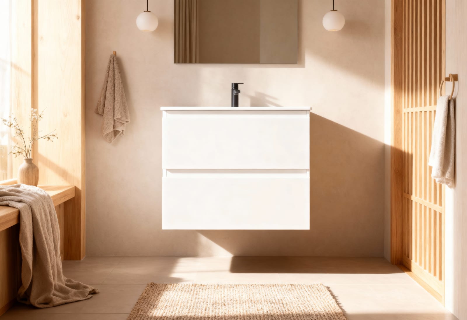Conjunto de mueble de baño pequeño Bruntec Nivo 2 cajones suspendido Principal 0