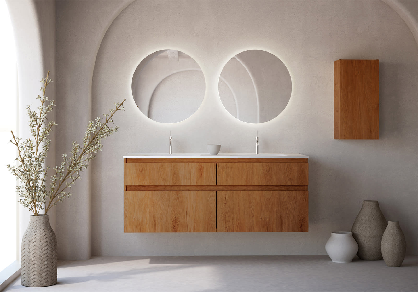 Conjunto de mueble de baño madera maciza Bruntec Alpes 7 Principal 0