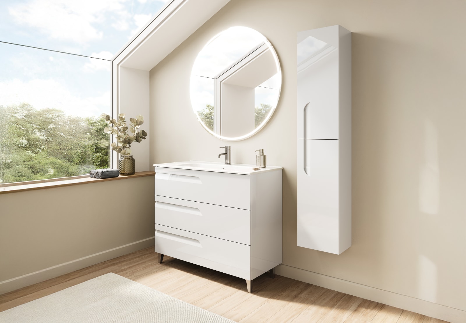 Conjunto mueble de baño fondo reducido 39 cm Royo Vitale Principal 0