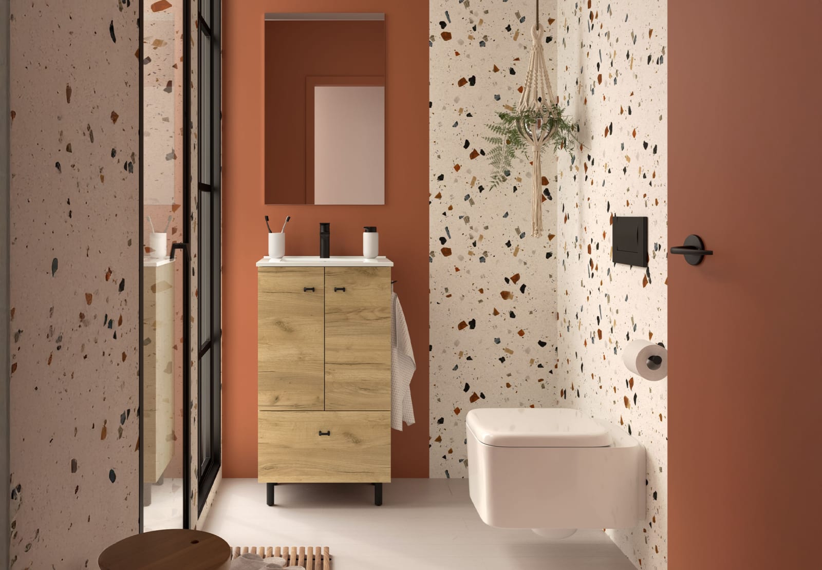 Conjunto mueble de baño fondo reducido 35 cm Salgar Inara Principal 0