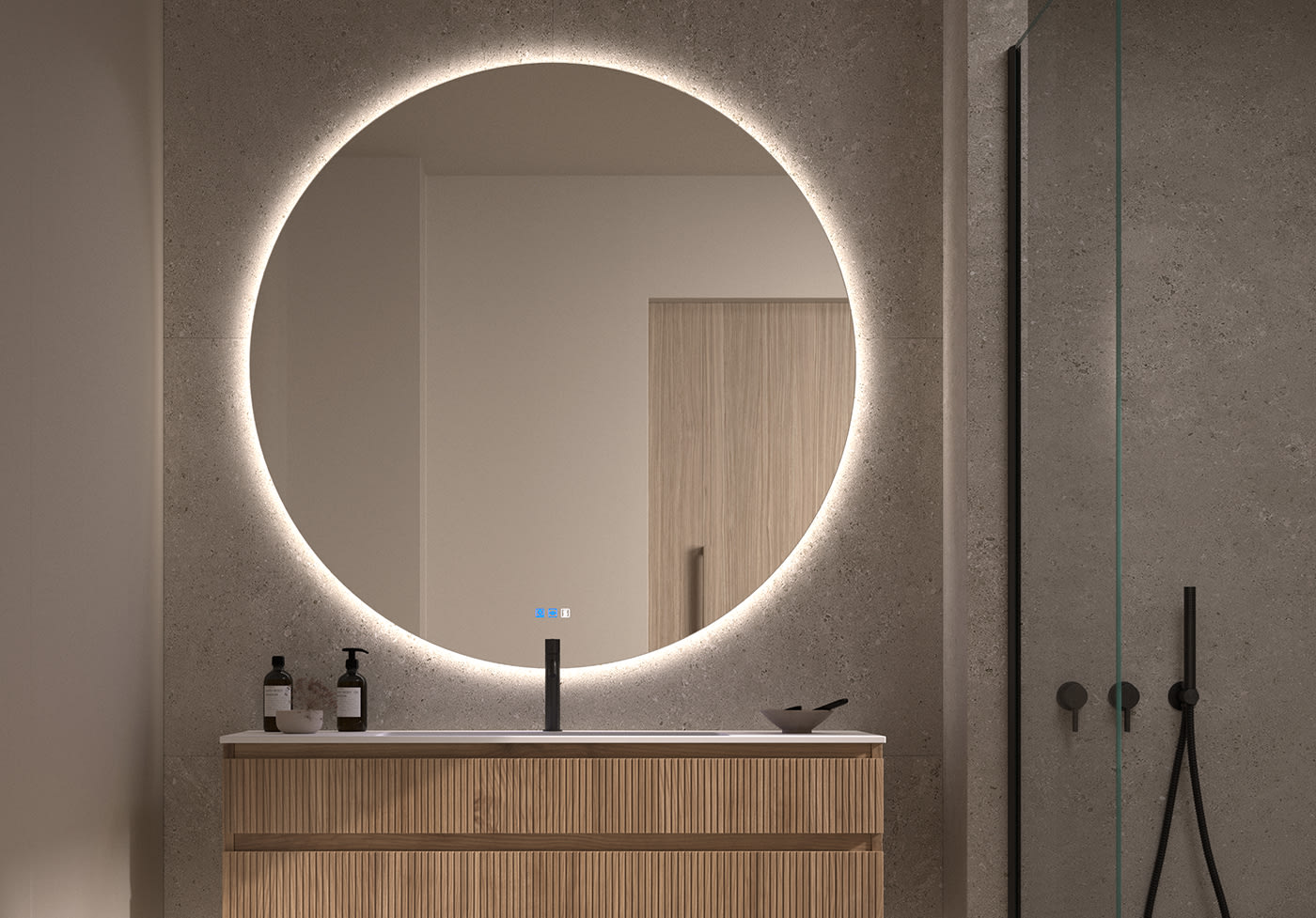 Espejo de baño con luz LED Bruntec Sun ST Principal 0