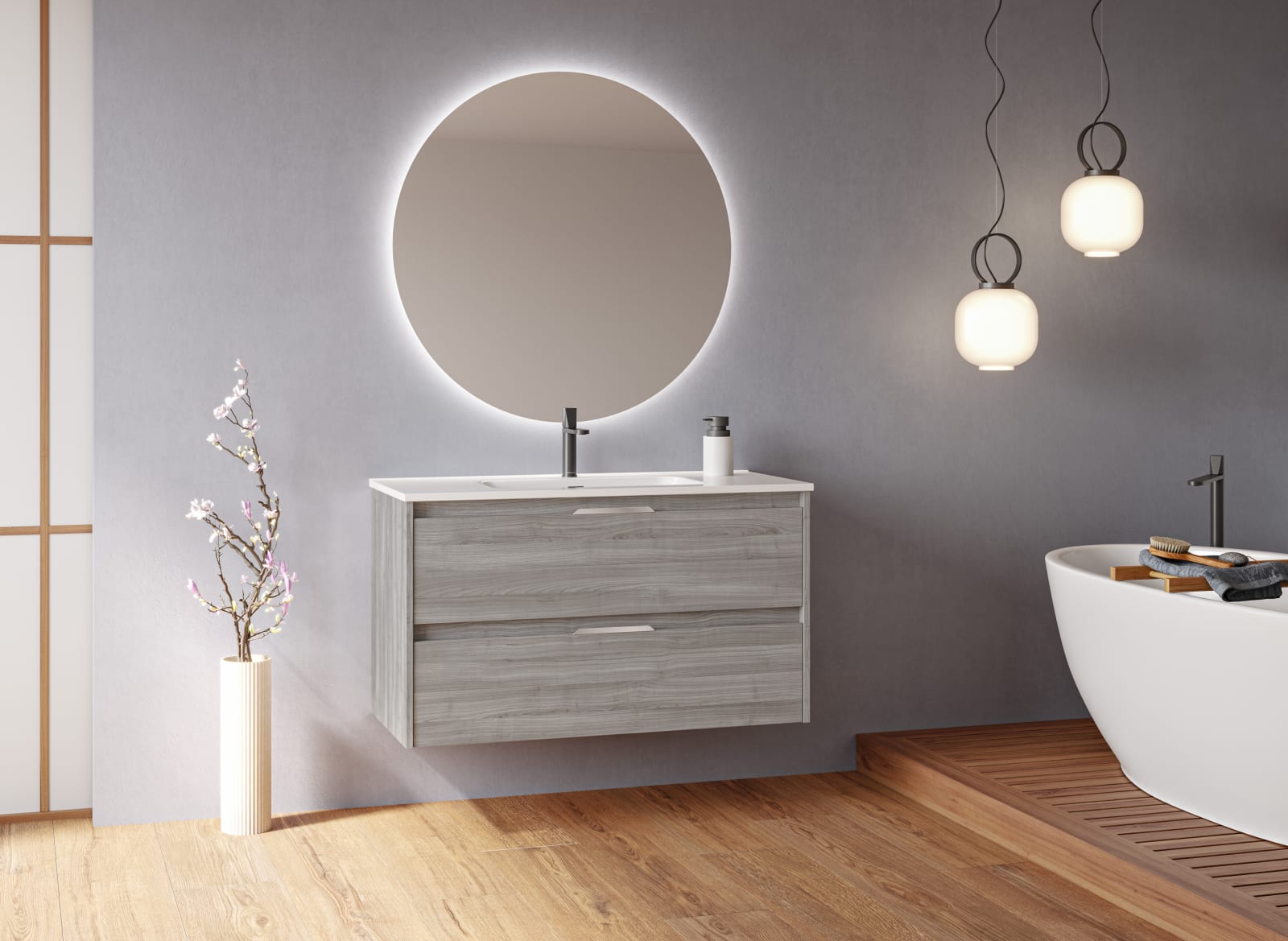 Conjunto mueble de baño Amizuva Suki Principal 0