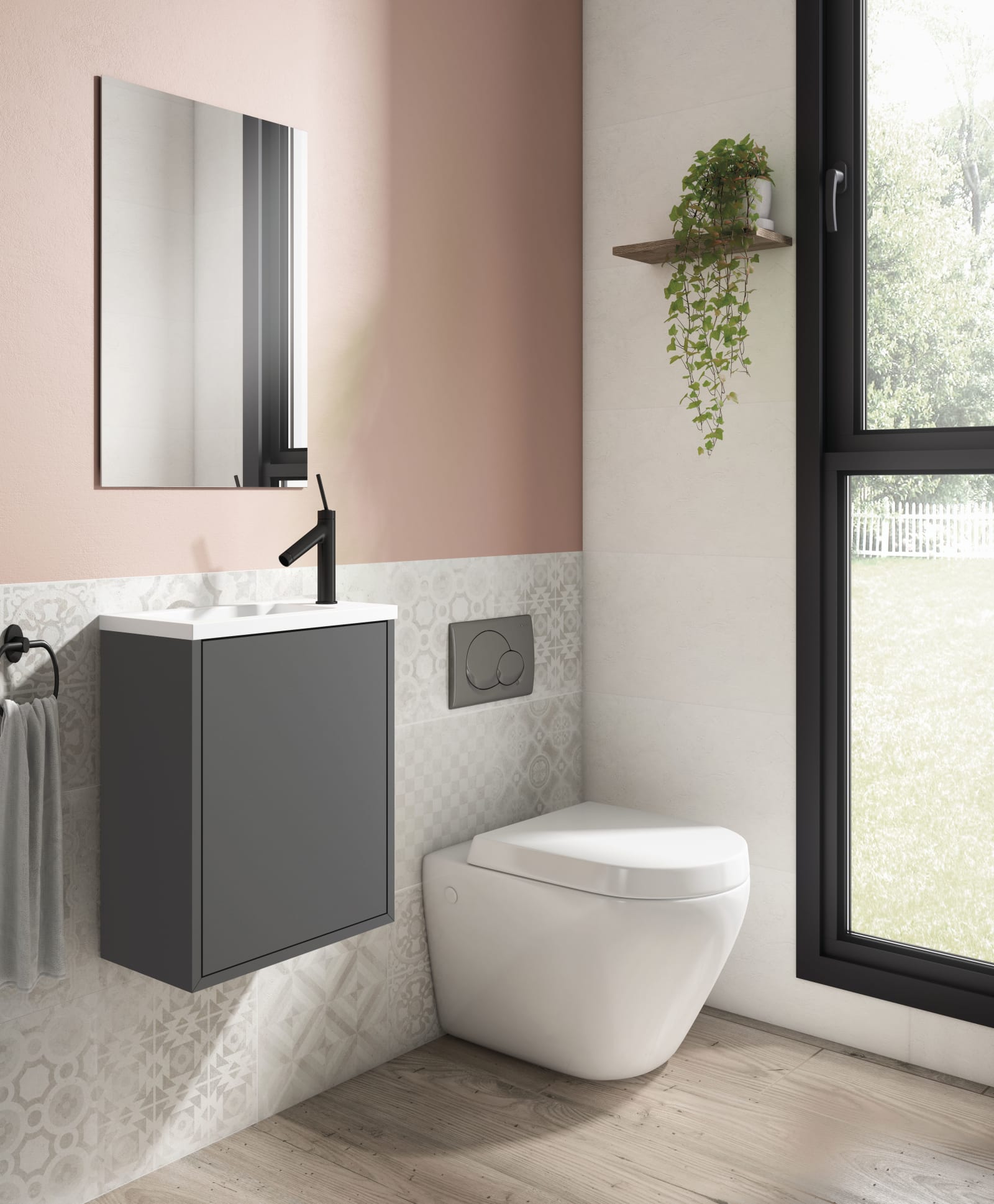 Conjunto completo mueble de baño de fondo reducido 22 cm Visobath Loft Principal 0