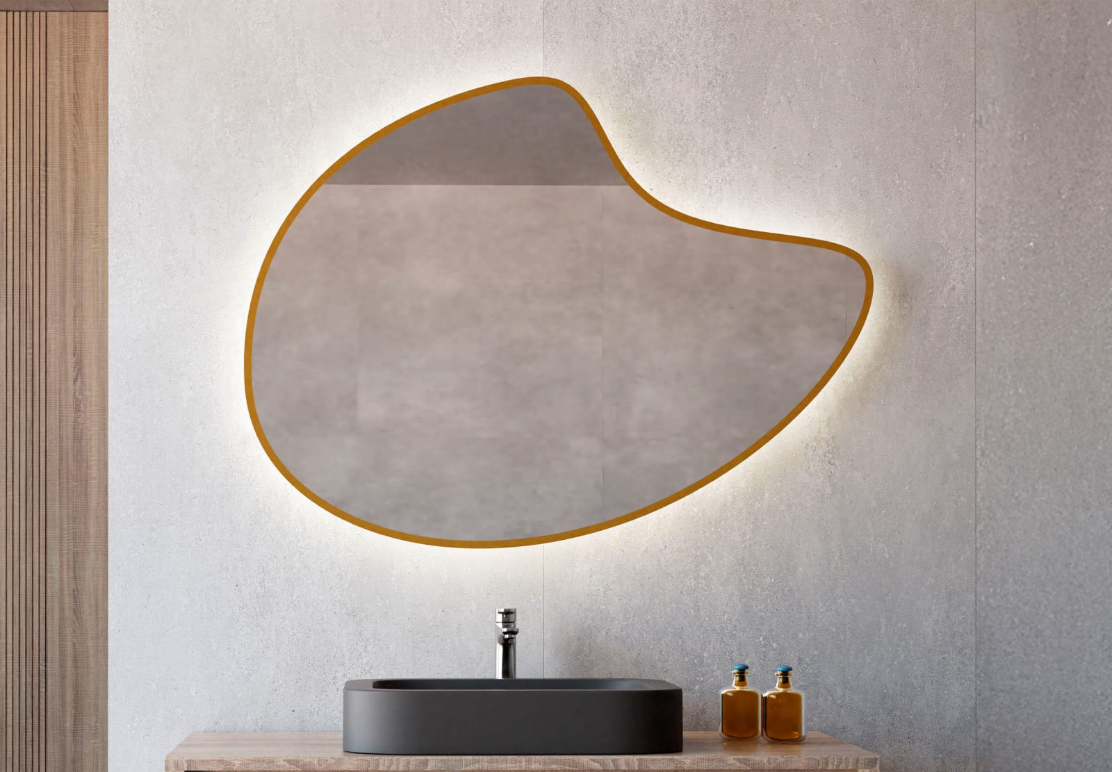 Espejo de baño con luz LED Bruntec Flow Principal 0