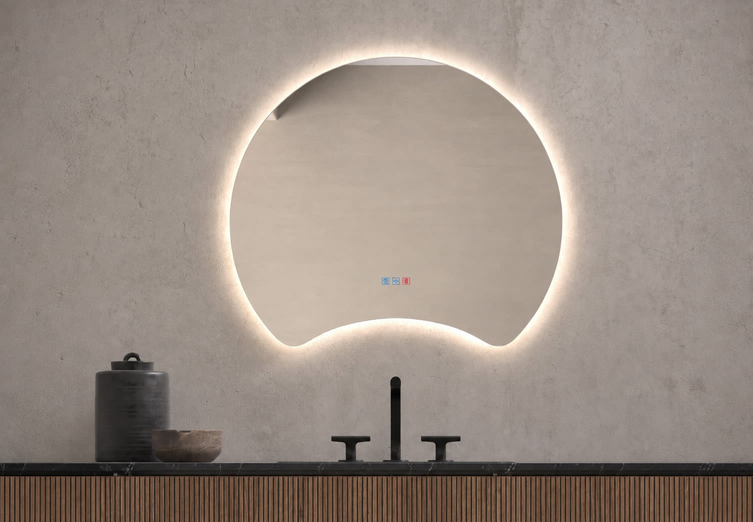 Espejo de baño con luz LED Bruntec Flow Principal 0