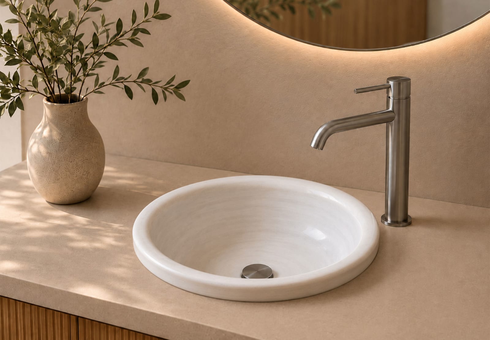 Lavabo de mármol natural Bruntec Macael Principal 0