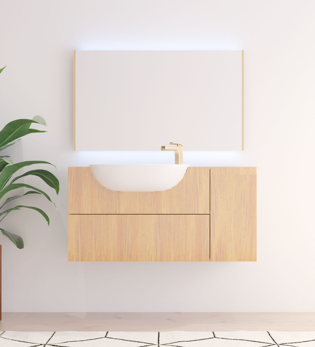 Espejo de baño con luz LED Bruntec Sire Principal 0