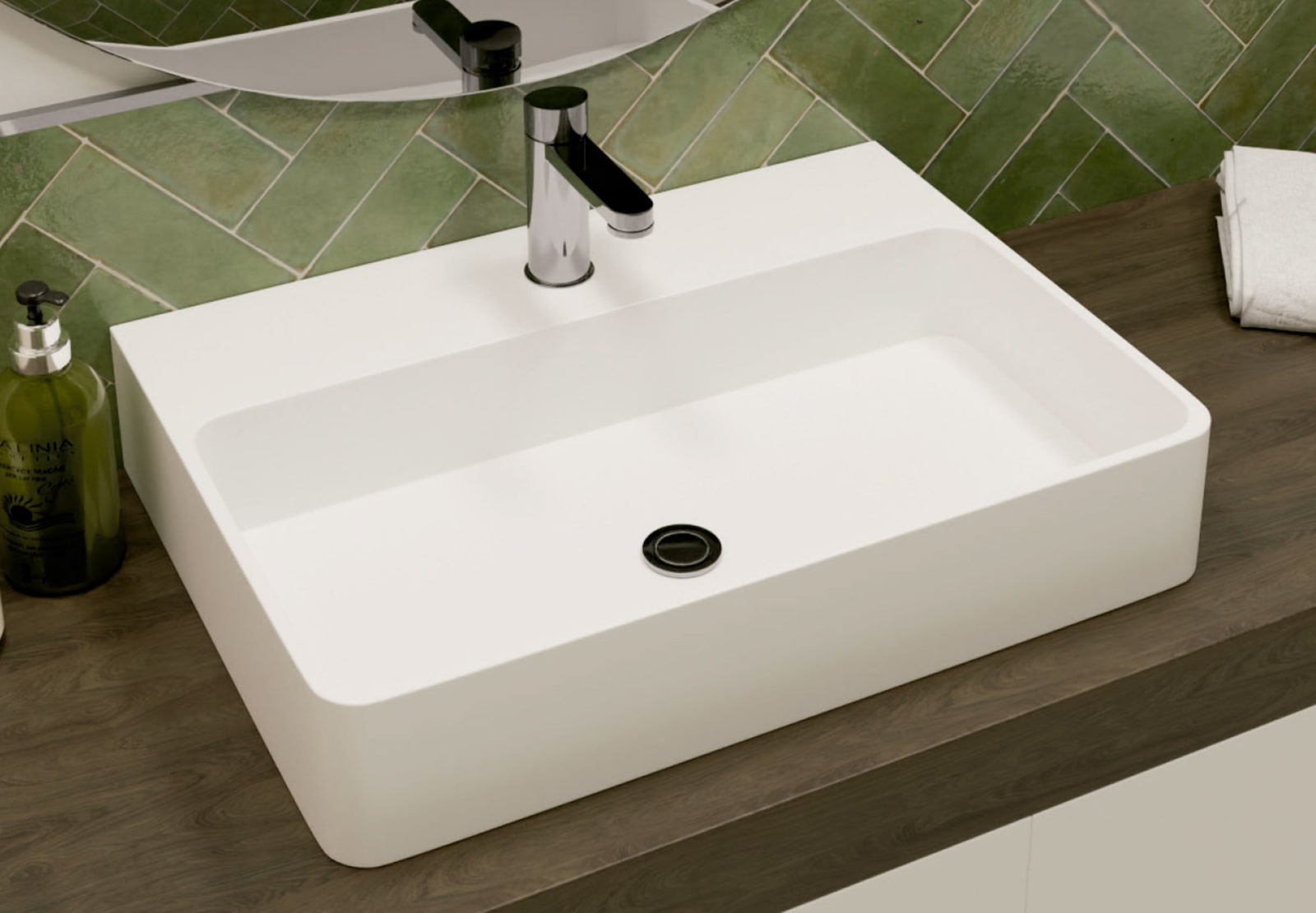 Lavabo sobre encimera Art and Bath fondo reducido Juno Solid Principal 0