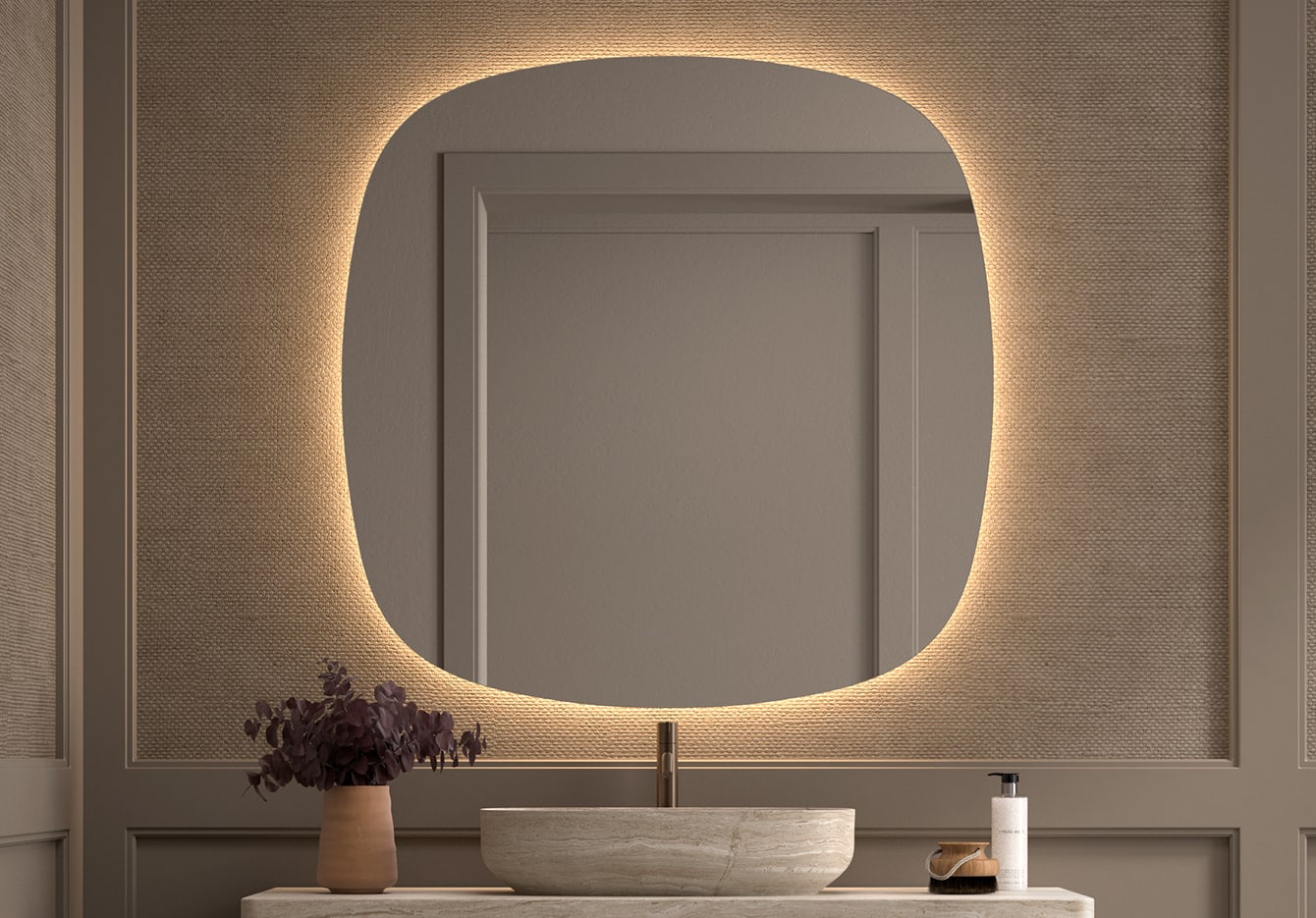 Espejo de baño con luz LED Bruntec Look Principal 0