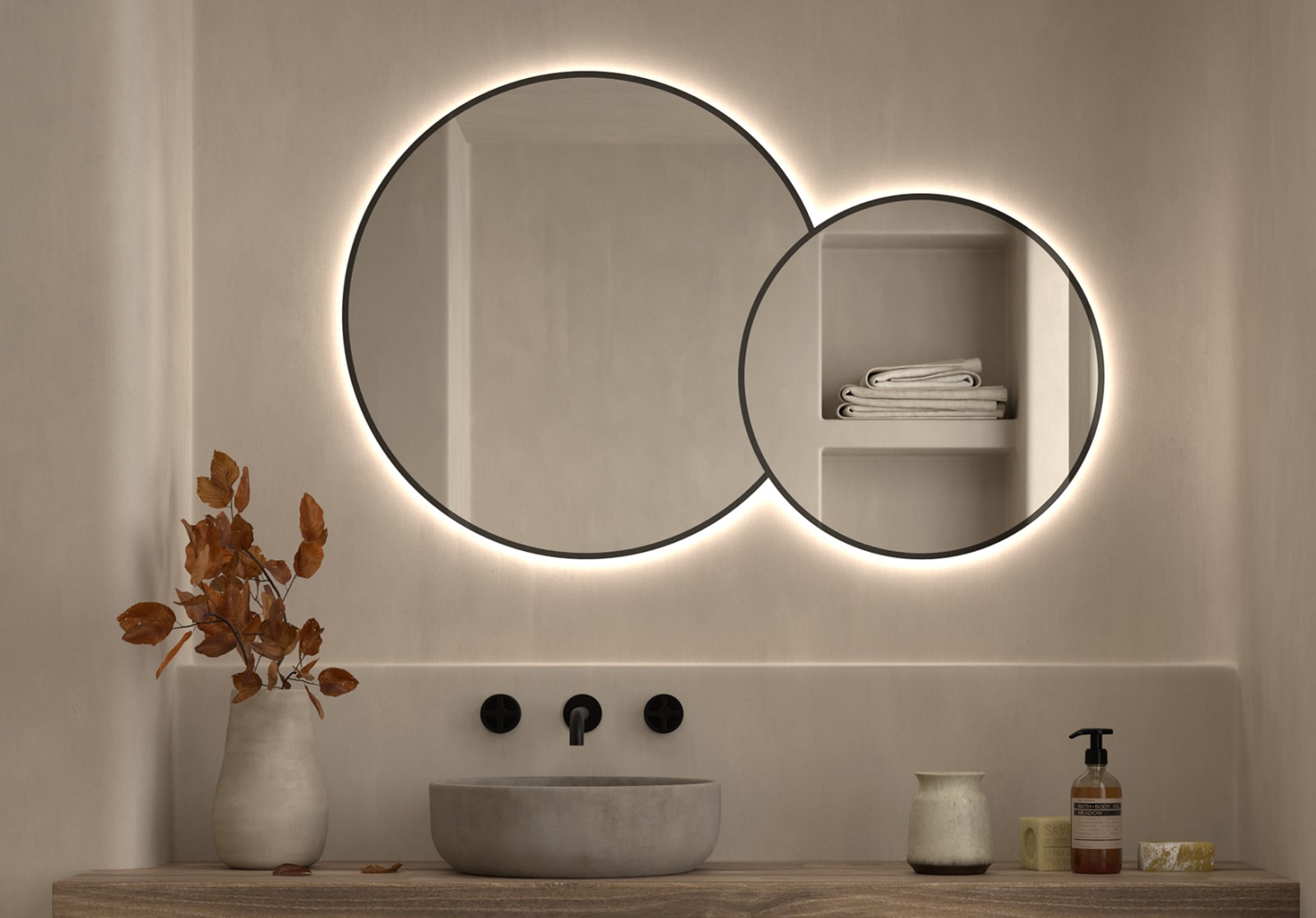 Espejo de baño con luz LED Bruntec Solaris Principal 0