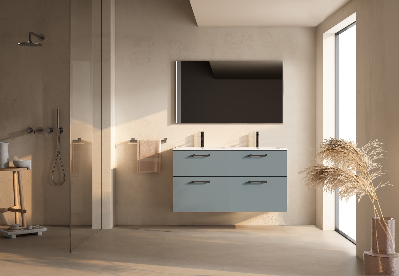 Conjunto de mueble de baño suspendido con lavabo Flat Viso Verso Principal 0