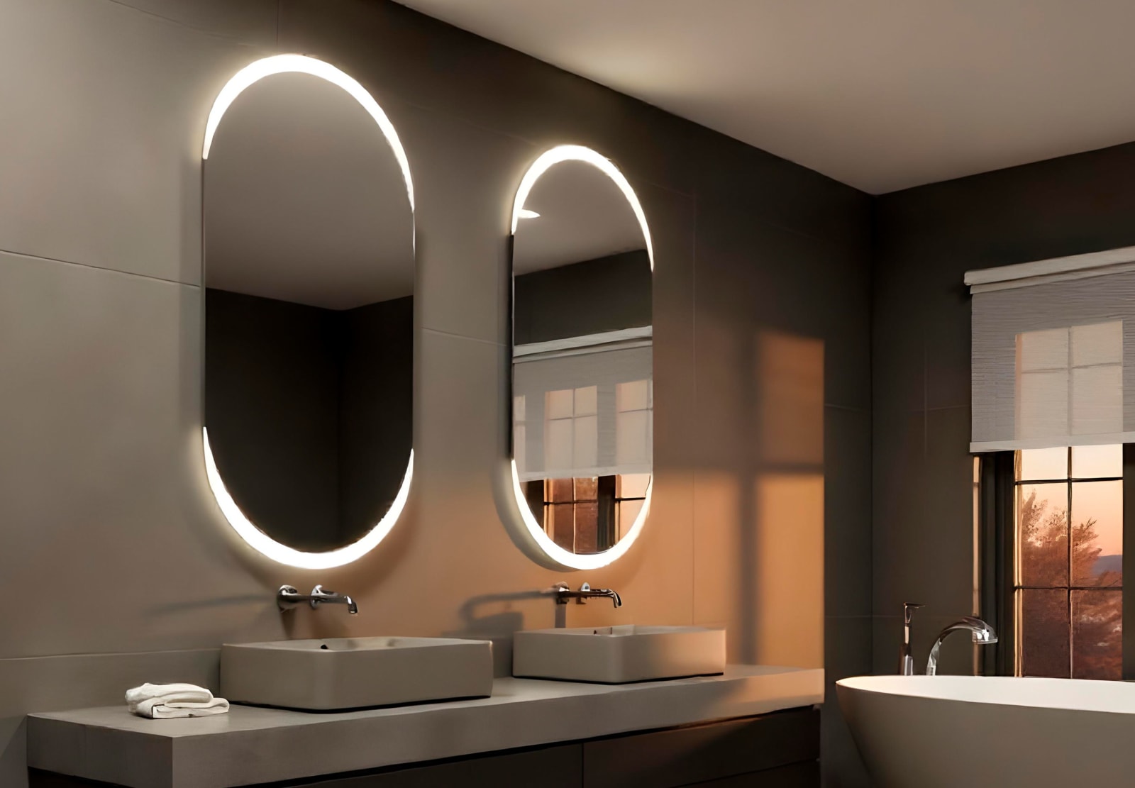 Espejo de baño con luz LED Bruntec Pol Principal 0