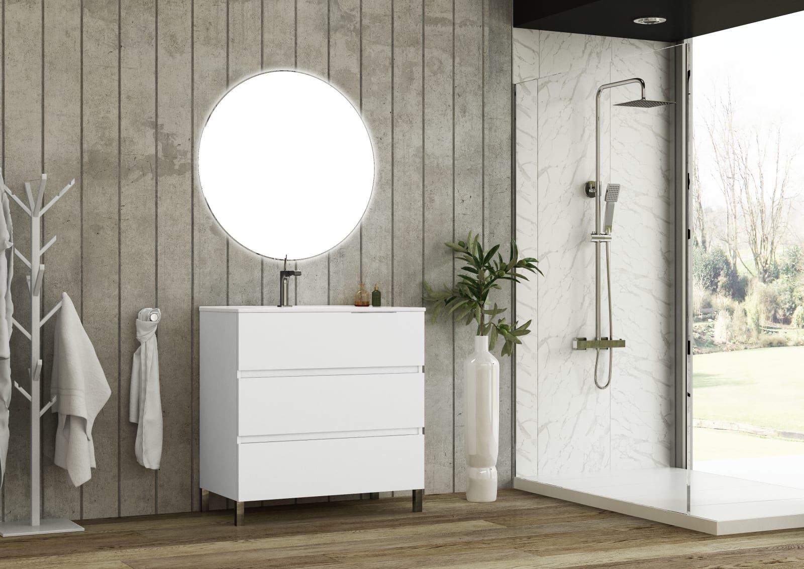 Conjunto mueble de baño Basic Bruntec Principal 0