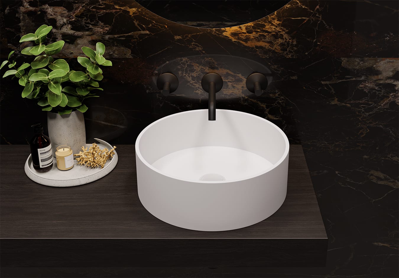 Lavabo sobre encimera Art and Bath fondo reducido Diana Solid Principal 0