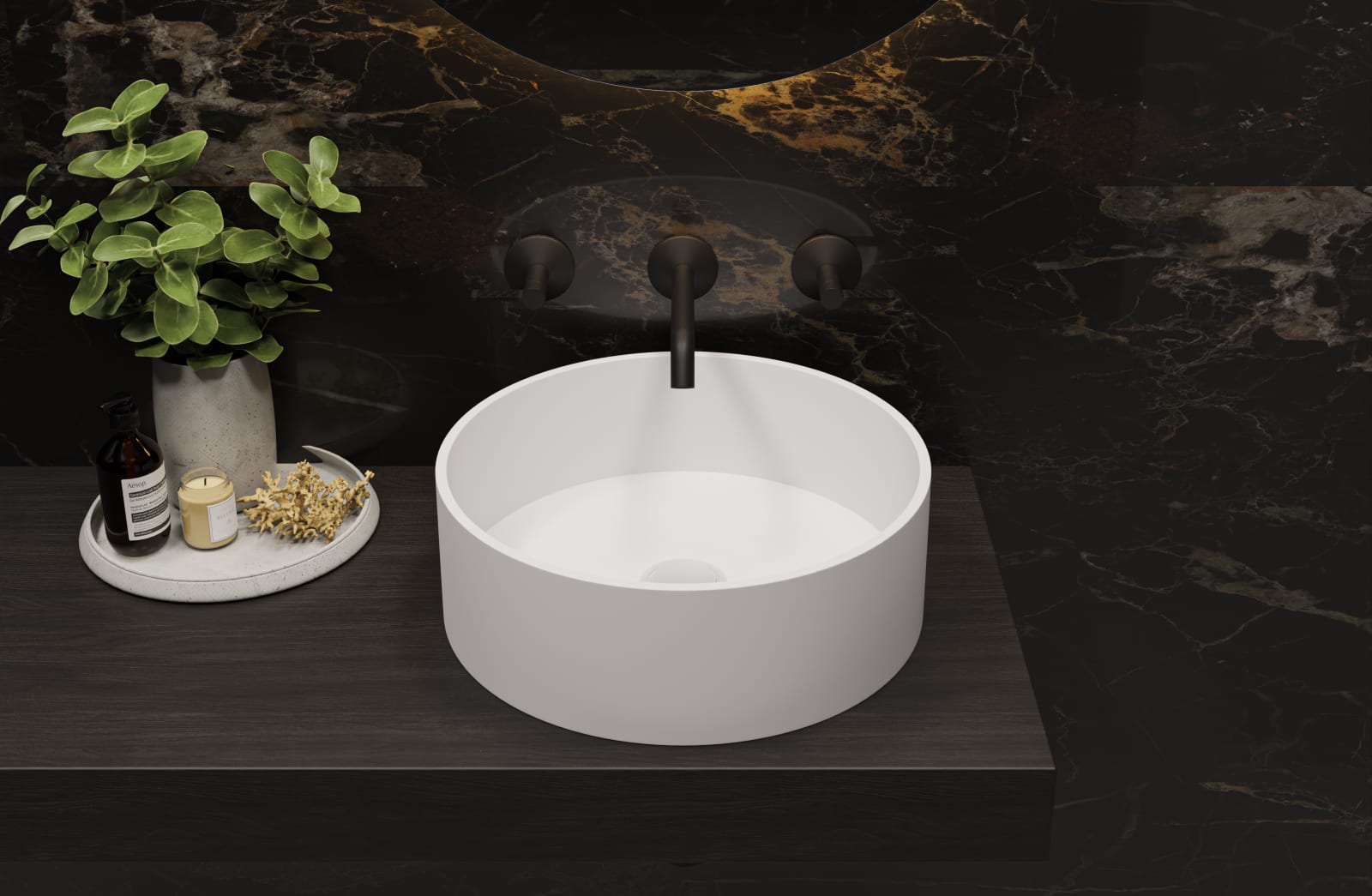 Lavabo sobre encimera Art and Bath fondo reducido Diana Solid Principal 0