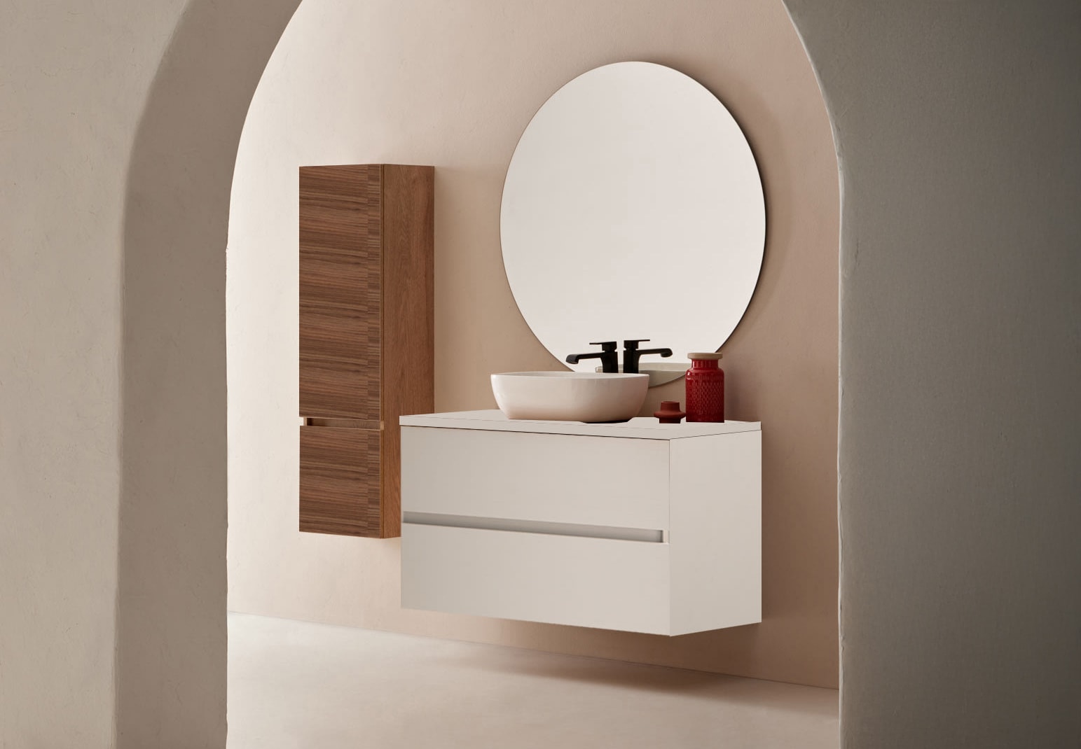 Conjunto mueble de baño con lavabo sobre encimera Sanchis Deco Lux Principal 0