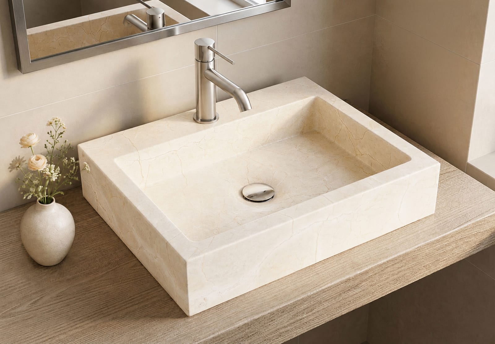Lavabo de mármol natural Bruntec Escuadra Principal 0