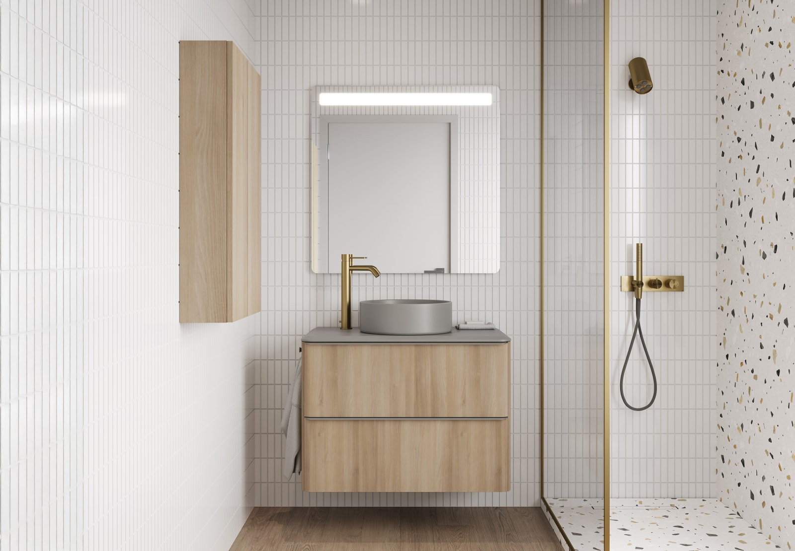 Mueble de baño con encimera arena de resina Royo Dai Top Principal 0