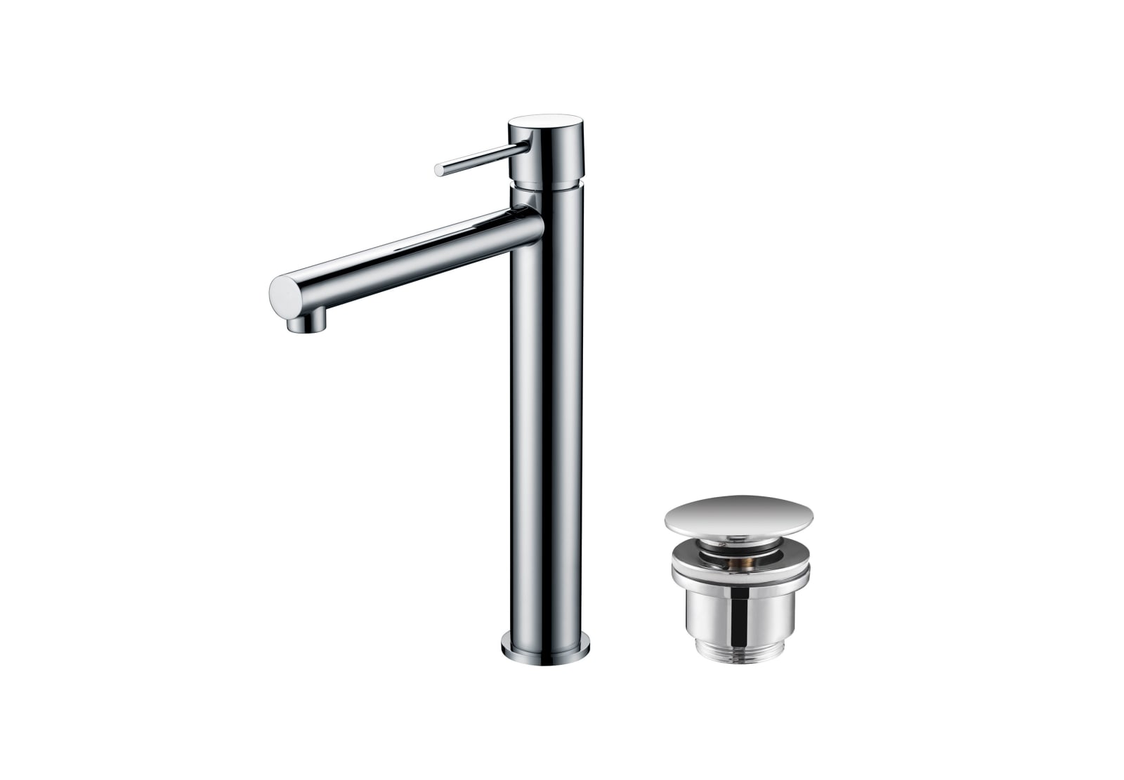 Pack Grifo de lavabo caño alto Imex Milos + Válvula click-clack Principal 0