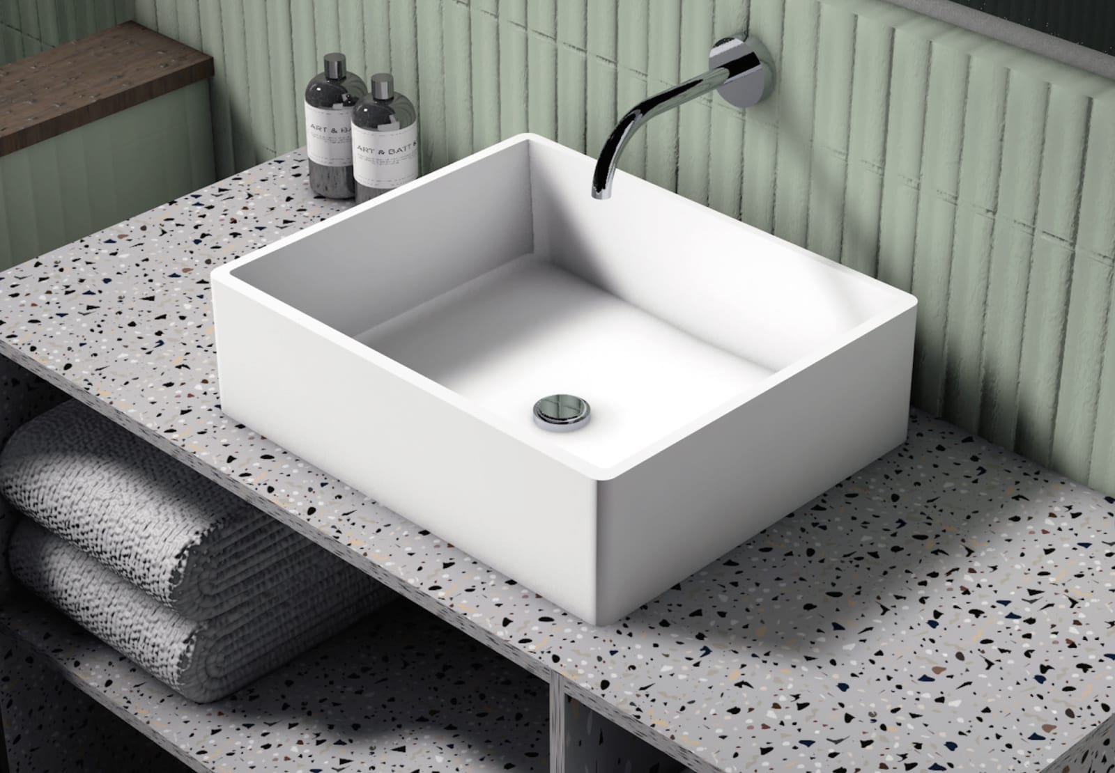 Lavabo sobre encimera fondo reducido Art and Bath Harlem Principal 0